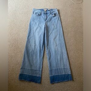 Logo high rise Wide Leg Jeans